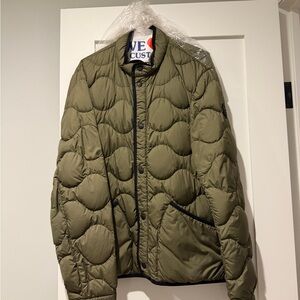 Olive Green Quilted Men's Jacket Woolrich XL